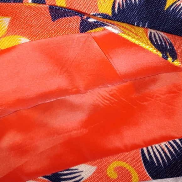 J. Crew | Bright Coral & Navy Floral Mini Skirt Womens Size 4 - Picture 5 of 8